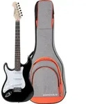 Rocktile Pro ST3-BK/RW-L Linksh&auml;nder (Lefty) E-Gitarre Black Gigbag Set