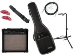 Rocktile E-Gitarren Add On Komplettset Medium inkl. Amp, Tasche, Gurt, St&auml;nder,