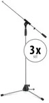 Pronomic Mikrofonst&auml;nder MS-25C Pro Chrom 3x Set