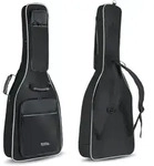 Rocktile Klassik-Gitarrentasche Deluxe - gepolstert mit Rucksackgarnitur Schwarz