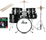 XDrum Junior Pro Kinder Schlagzeug Black Sparkle inkl. Schule