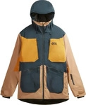 PICTURE Ski-/ Snowboardjacke "Naikoon" in Dunkelblau/ Orange/ Hellbraun, Gr&ouml;&szlig;e S,