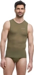 Falke Funktionsunterhemd "Singlet" in Khaki, Gr&ouml;&szlig;e L, braun / Beige, Herren