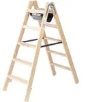 MUNK Holz Stufen-Stehleiter 2x5 Stufen