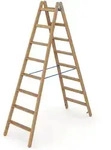 Werner Holz Stufenstehleiter zweiseitig begehbar 2x8 Stufen