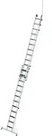 MUNK Stufen- Seilzugleiter 2-teilig mit Handlauf und Ausstiegsholm 2x12 Stufen