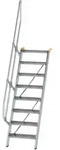 MUNK Treppe 60&deg; inkl. einen Handlauf, 600mm Stufenbreite, 8 Stufen