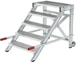 MUNK Arbeitspodest fahrbar Stahl-Gitterrost 800mm Stufenbreite 5 Stufen