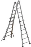 Euroline Premium 316 Alu-Vario -Klappleiter mit Standverbreiterung 4x6 Sprossen