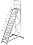 Euroline 513 Wartungsb&uuml;hne 60&deg; 800mm Stufenbreite 15 Stufen Alu gerieft