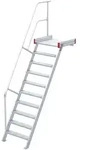 Euroline 511 Podesttreppe 60&deg; 1000mm Stufenbreite 10 Stufen Alu gerieft