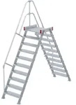 Euroline 512 &Uuml;berstieg 60&deg; 1000mm Stufenbreite 2x10 Stufen Alu gerieft
