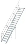 Euroline 510 Treppe 45&deg; 1000mm Stufenbreite 18 Stufen Alu gerieft
