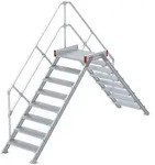 Euroline 512 &Uuml;berstieg 45&deg; 1000mm Stufenbreite 2x8 Stufen Alu gerieft