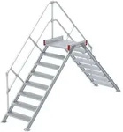 Euroline 512 &Uuml;berstieg 45&deg; 800mm Stufenbreite 2x8 Stufen Alu gerieft