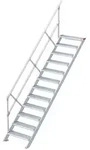 Euroline 510 Treppe 45&deg; 600mm Stufenbreite 12 Stufen Alu gerieft