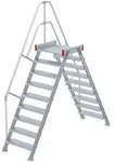 Euroline 512 &Uuml;berstieg 60&deg; 1000mm Stufenbreite 2x9 Stufen Alu gerieft