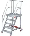 Euroline 513 Wartungsb&uuml;hne 60&deg; 800mm Stufenbreite 5 Stufen Alu gerieft