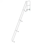 MUNK Handlauf f&uuml;r Treppe 60&deg; mit Plattform, 16 Stufen