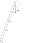 MUNK Handlauf f&uuml;r Treppe 60&deg; mit Plattform, 14 Stufen
