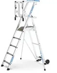 Zarges fahrbar geb&ouml;rdelte Teleskop Plattformleiter ZAP SAFEMASTER MAX S 4...