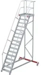 Euroline 513 Wartungsb&uuml;hne 60&deg; 800mm Stufenbreite 16 Stufen Alu gerieft