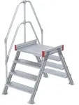 Euroline 512 &Uuml;berstieg 60&deg; 1000mm Stufenbreite 2x4 Stufen Alu gerieft