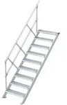 Euroline 510 Treppe 45&deg; 600mm Stufenbreite 9 Stufen Alu gerieft