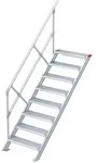 Euroline 510 Treppe 45&deg; 600mm Stufenbreite 8 Stufen Alu gerieft