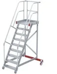 Euroline 513 Wartungsb&uuml;hne 60&deg; 1000mm Stufenbreite 9 Stufen Alu gerieft
