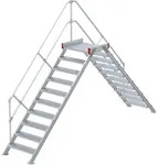 Euroline 512 &Uuml;berstieg 45&deg; 800mm Stufenbreite 2x10 Stufen Alu gerieft
