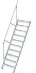 Euroline 510 Treppe 60&deg; 1000mm Stufenbreite 10 Stufen Alu gerieft