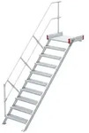 Euroline 511 Podesttreppe 45&deg; 800mm Stufenbreite 10 Stufen Alu gerieft