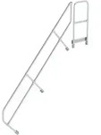 MUNK Handlauf f&uuml;r Treppe 45&deg; mit Plattform, 10 Stufen