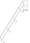 MUNK Handlauf f&uuml;r Treppe 45&deg; mit Plattform, 14 Stufen