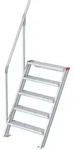 Euroline 510 Treppe 60&deg; 800mm Stufenbreite 5 Stufen Alu gerieft
