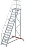 Euroline 513 Wartungsb&uuml;hne 60&deg; 600mm Stufenbreite 16 Stufen Alu gerieft