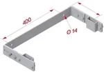 Hymer Wandhalter U-Form Stahl verzinkt verstellbar 0,18-0,22m