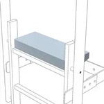 Zarges Ausstiegstritt Stahl verzinkt 520mm Breite, 150mm Tiefe