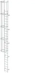 MUNK ortsfeste Steigleitern Aluminium, 7,28m SH