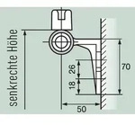 Zarges Leichtmetall-Halter mit Endanschlag rechts