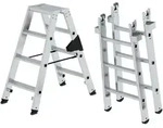 Munk Stufen Stehleiter Set beidseitig begehbar steckbar inkl. Einsteckteil 2x7...