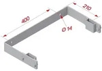Hymer Wandhalter U-Form Stahl verzinkt L&auml;nge 400mm