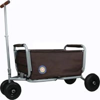 Beachtrekker faltbarer Bollerwagen Life mit integrierter Feststellbremse Braun...