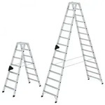 MUNK Stehleiter mit ergo-pad beidseitig begehbar 2x6 Stufen