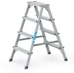 Zarges genietete Bockleiter eloxiert Scana B 2x4 Stufen