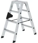 MUNK Stehleiter mit ergo-pad beidseitig begehbar 2x4 Stufen