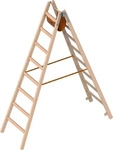 Layher 1053 Holzstehleiter nach &Ouml;-Norm Z1501 2x8 Sprossen