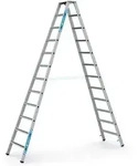 Zarges geb&ouml;rdelte Stehleiter, eloxiert Saferstep B 2x12 Stufen