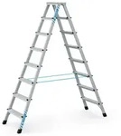 Zarges genietete Stehleiter eloxiert XLstep B 2x8 Stufen
